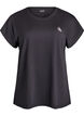 Ensfarvet tr&aelig;nings t-shirt, Sort, Packshot image number 0