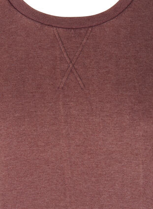 Ensfarvet tunika med 2/4 ærmer, Vintage Violet Mel., Packshot image number 2