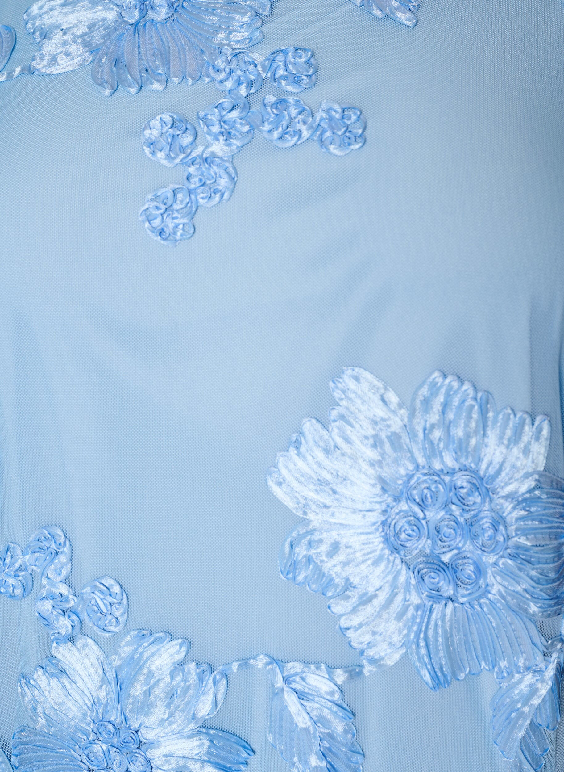 ZizziMeshkjole med blomsterapplikationer, Bl&aring;, Packshot image number 2