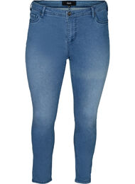 Slim fit Emily jeans med normal taljehøjde, Blue denim