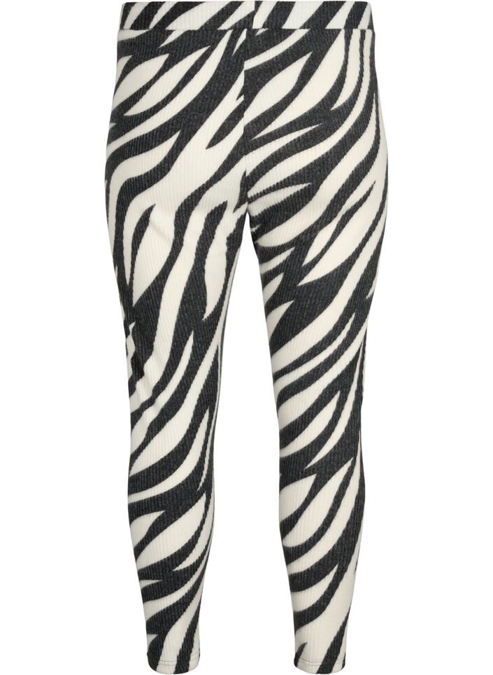 Leggings med zebramønster, White Zebra, Packshot image number 1