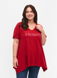 Bomulds t-shirt med korte ærmer, Barbados Cherry BLES, Model