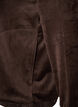 Cardigan i bl&oslash;d velour med lynl&aring;s og h&oslash;j krave, Brun, Packshot image number 3