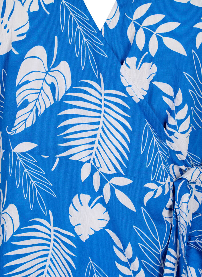 FLASH - Wrapkjole med korte ærmer, Skydiver White AOP, Packshot image number 2