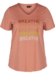 T-shirt med print, Canyon Rose BREATHE 