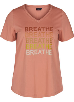 T-shirt med print, Canyon Rose BREATHE , Packshot image number 0