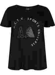 Trænings t-shirt med print, Black A.C.T.V