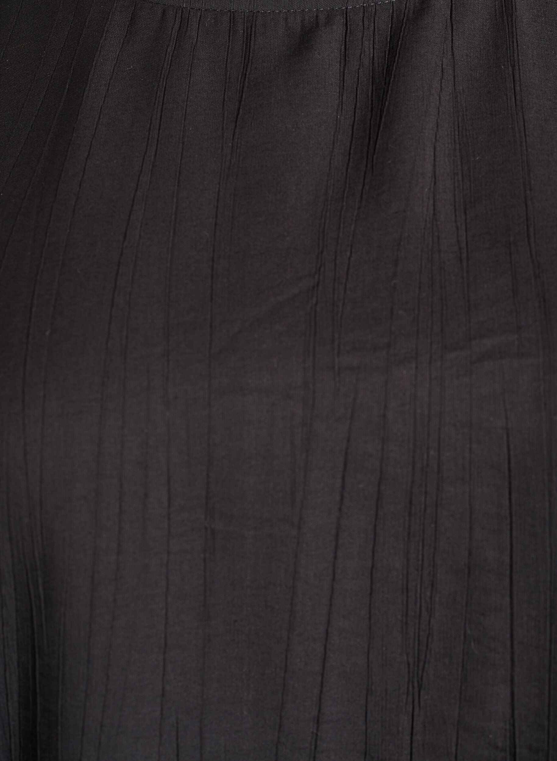 Zizzi Viskosebluse med 3/4 &aelig;rmer og ballon-effekt, Sort, Packshot image number 2