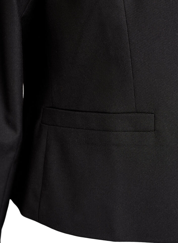 Kort jakke med guldfarvede knapper, Sort, Packshot image number 3