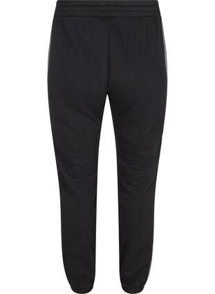Sweatpants med snøre og lommer, Black, Packshot image number 1