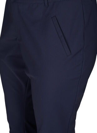 Klassiske bukser med høj talje og ankellængde, Night Sky, Packshot image number 2