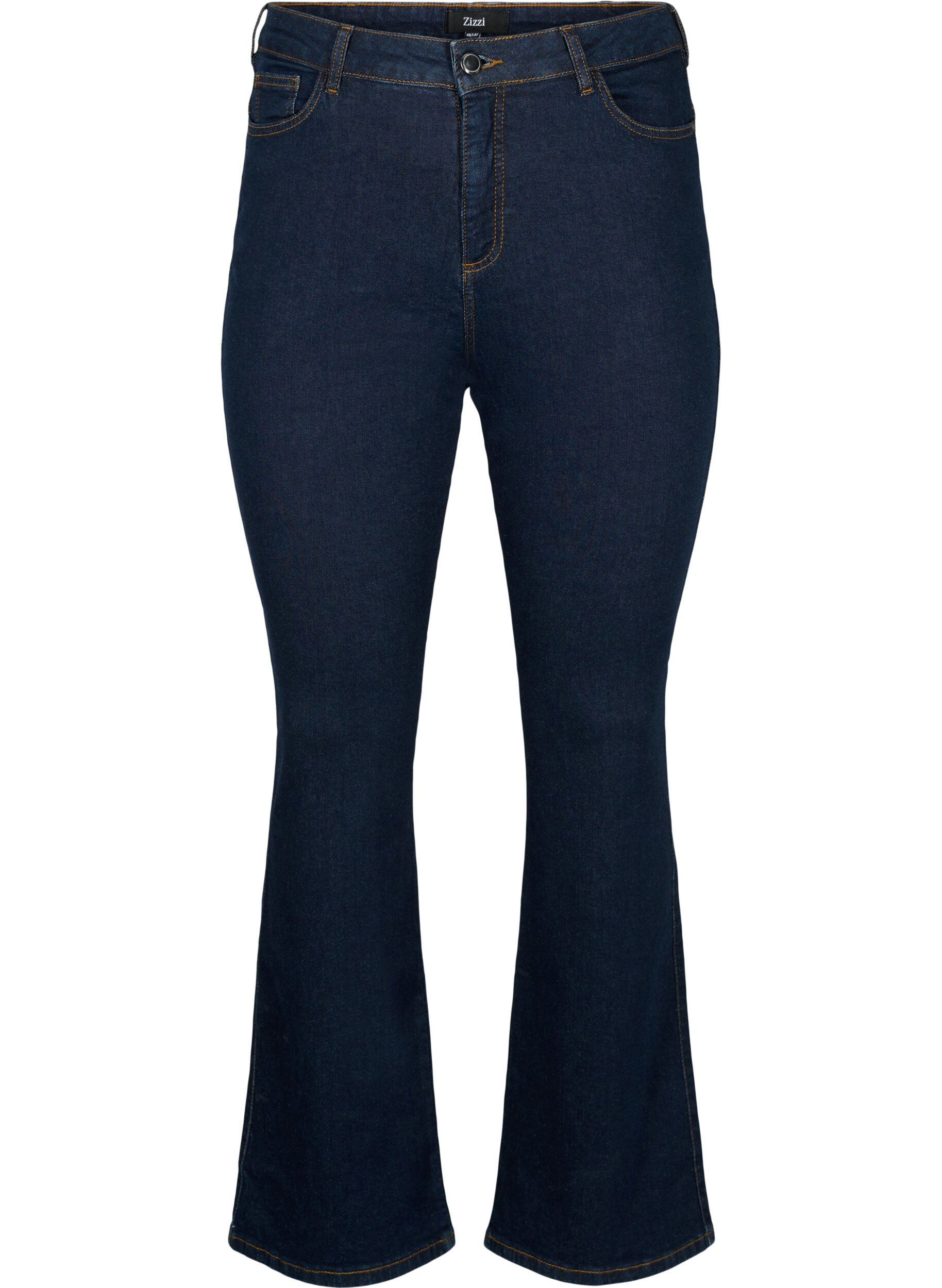 Zizzi Ellen bootcut jeans med h&oslash;j talje, Bl&aring;, Packshot image number 0