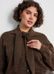 Cardigan med sl&oslash;jfeb&aring;nd og knapper, Brun, Model image number 3