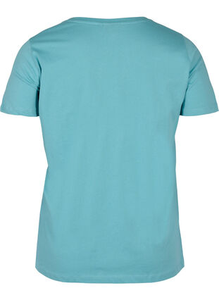 Bomulds t-shirt med v-udskæring, Aqua Sea Good F., Packshot image number 1