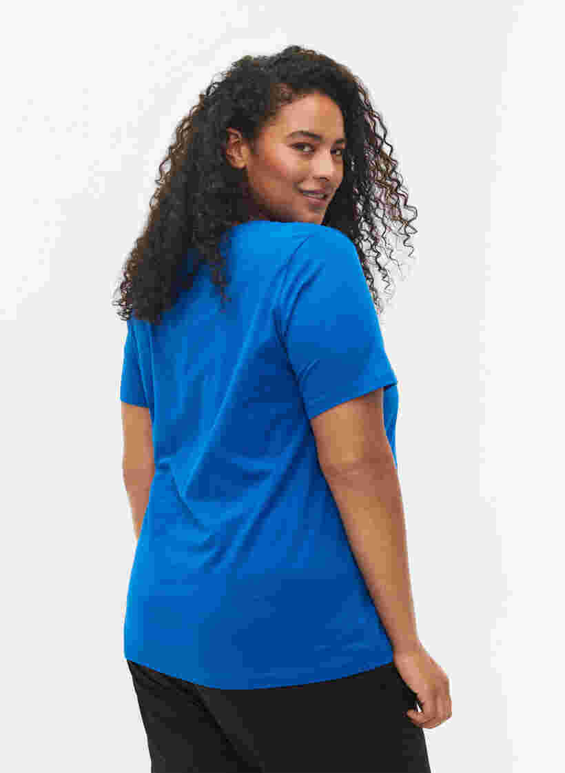 Ensfarvet basis t-shirt i bomuld, Skydiver, Model image number 1