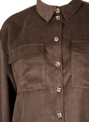 Langærmet fløjlsskjorte med brystlommer, Java, Packshot image number 2