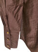 Skjorte i viskose med gyldne knapper, Brun, Packshot image number 3