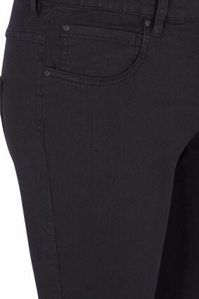 Højtaljede super slim Amy jeans, Black, Packshot image number 3