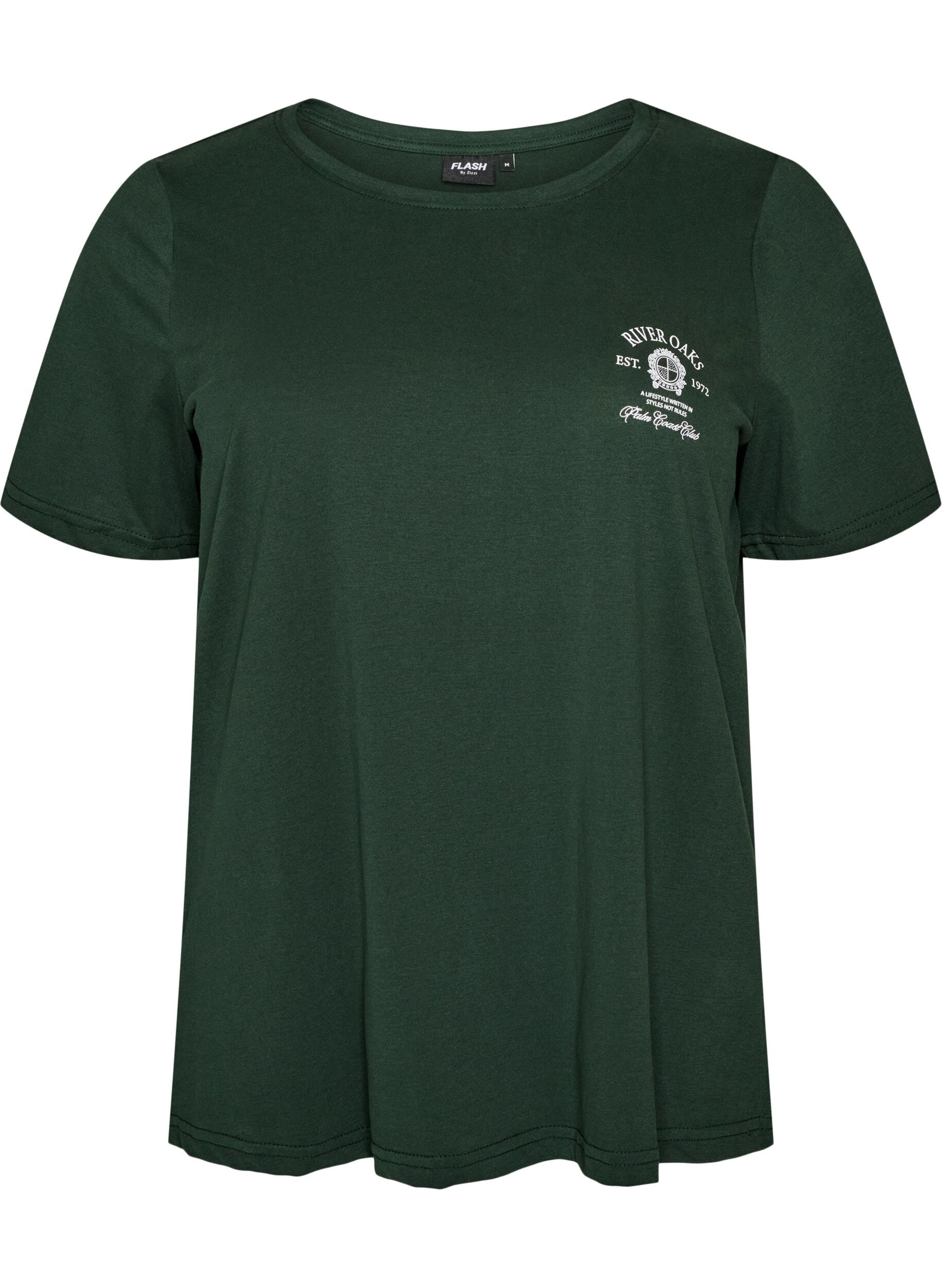 ZizziT-shirt med motiv, Gr&oslash;n, Packshot image number 0