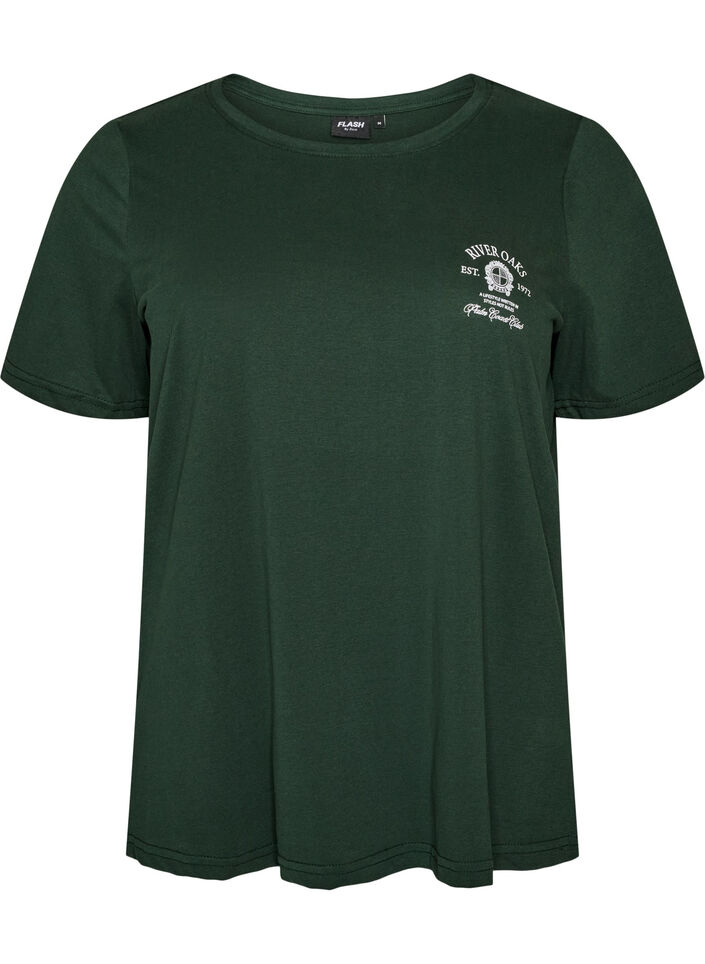 T-shirt med motiv, Gr&oslash;n, Packshot image number 0