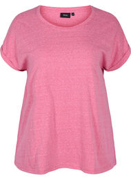 Meleret bomulds t-shirt, Fandango Pink Mél