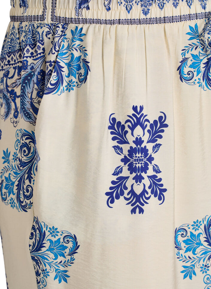 M&oslash;nstrede bukser med vide ben, Bl&aring;, Packshot image number 2