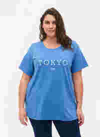 FLASH - T-shirt med motiv, Ultramarine, Model