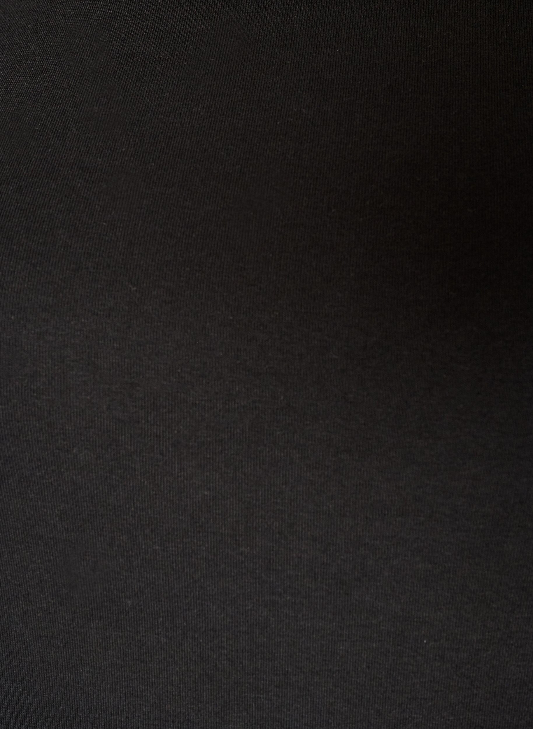 ZizziBasis T-shirt med b&aring;dudsk&aelig;ring og 3/4-&aelig;rmer, Sort, Packshot image number 2