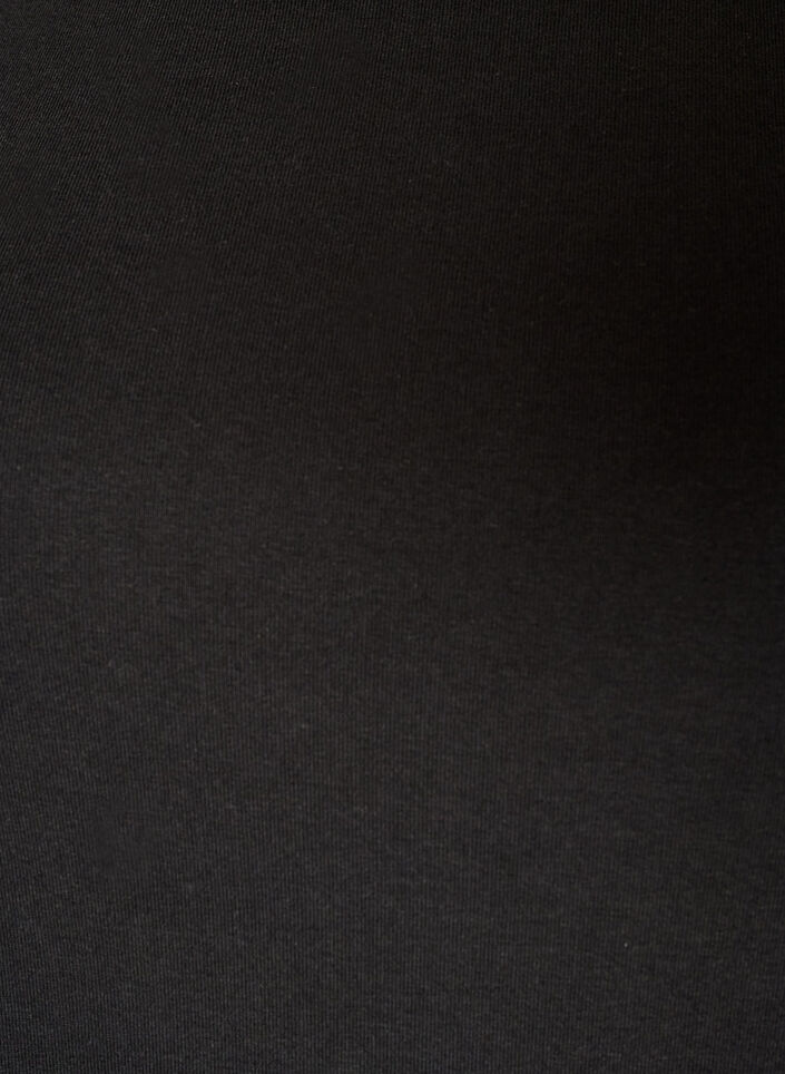 Basis T-shirt med b&aring;dudsk&aelig;ring og 3/4-&aelig;rmer, Sort, Packshot image number 2