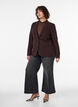 Klassisk blazer med enkel knaplukning, Brun, Model image number 1