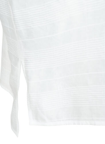 Lang skjorte i viskose struktur - Hvid - Str. 42-60 - Zizzi