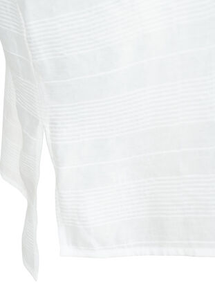 Lang skjorte i viskose med struktur, Hvid, Packshot image number 3