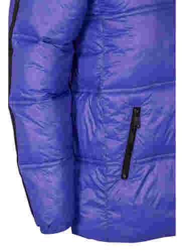 Kort pufferjakke med lynlås, Ultra Violet, Packshot image number 3