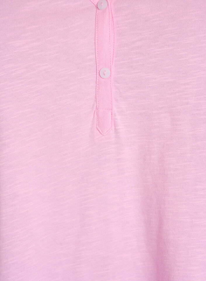 T-shirt med knapdetalje, Lyser&oslash;d, Packshot image number 2