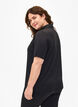 Polo t-shirt med v-hals, Black, Model image number 1
