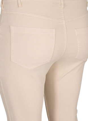 Højtaljede Amy jeans med super slim fit, Oatmeal, Packshot image number 2