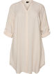Lang skjorte i h&oslash;r og viskose, Beige, Packshot image number 0