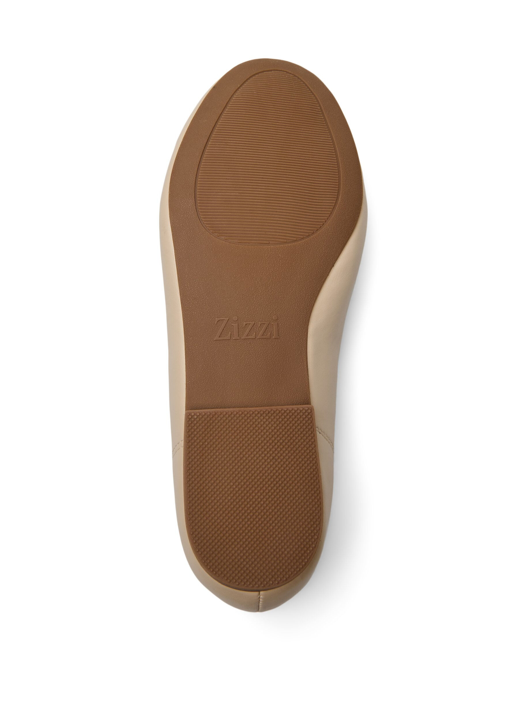 Zizzi Wide fit - Ballerina med sl&oslash;jfe, Beige, Packshot image number 4