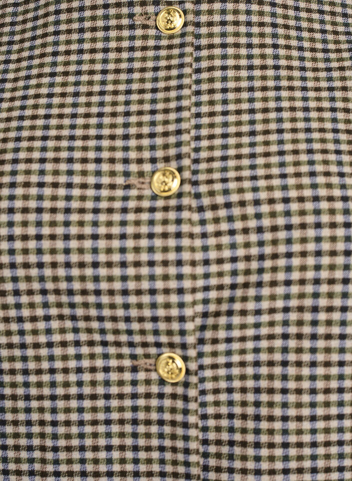 Kort jakke med guldfarvede knapper, Brun, Packshot image number 2