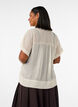 Bluse i b&aelig;k og b&oslash;lge med V-udsk&aelig;ring, Beige, Model image number 2