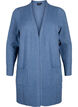 Meleret strik cardigan med lommer, Bl&aring;, Packshot image number 0