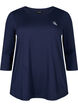 Træningsbluse med 3/4 ærmer, Blå, Packshot image number 0