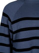 Stribet strikbluse med rullekrave, B.Sea w.BlackStripes, Packshot image number 2