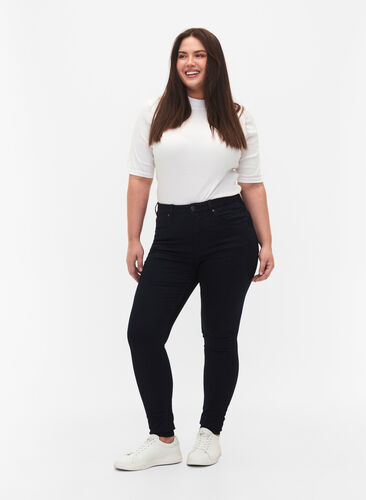 Super slim Amy jeans med høj talje, Unwashed, Model image number 0