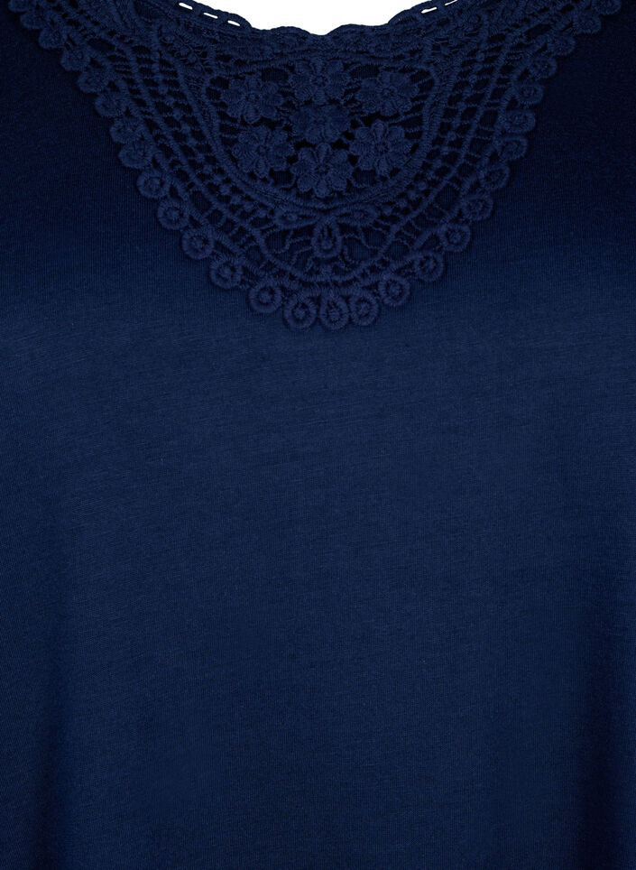 Ærmeløs top med blonde, Navy Blazer, Packshot image number 2