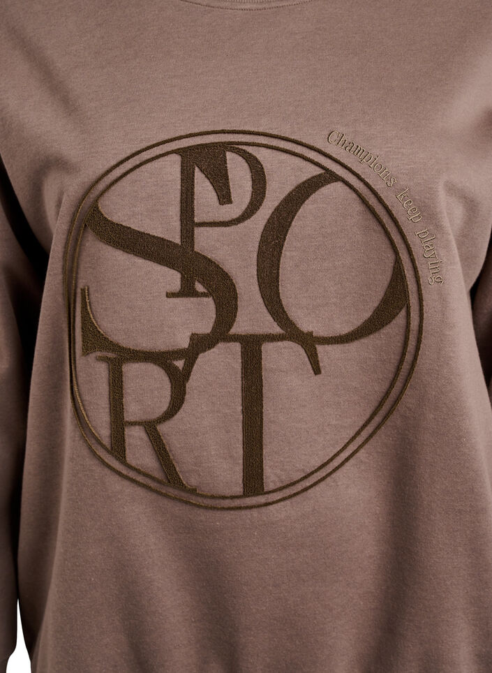 Sweatshirt med motiv, Walnut, Packshot image number 2