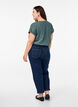 Cropped Vera jeans med straight fit, Bl&aring;, Model image number 1