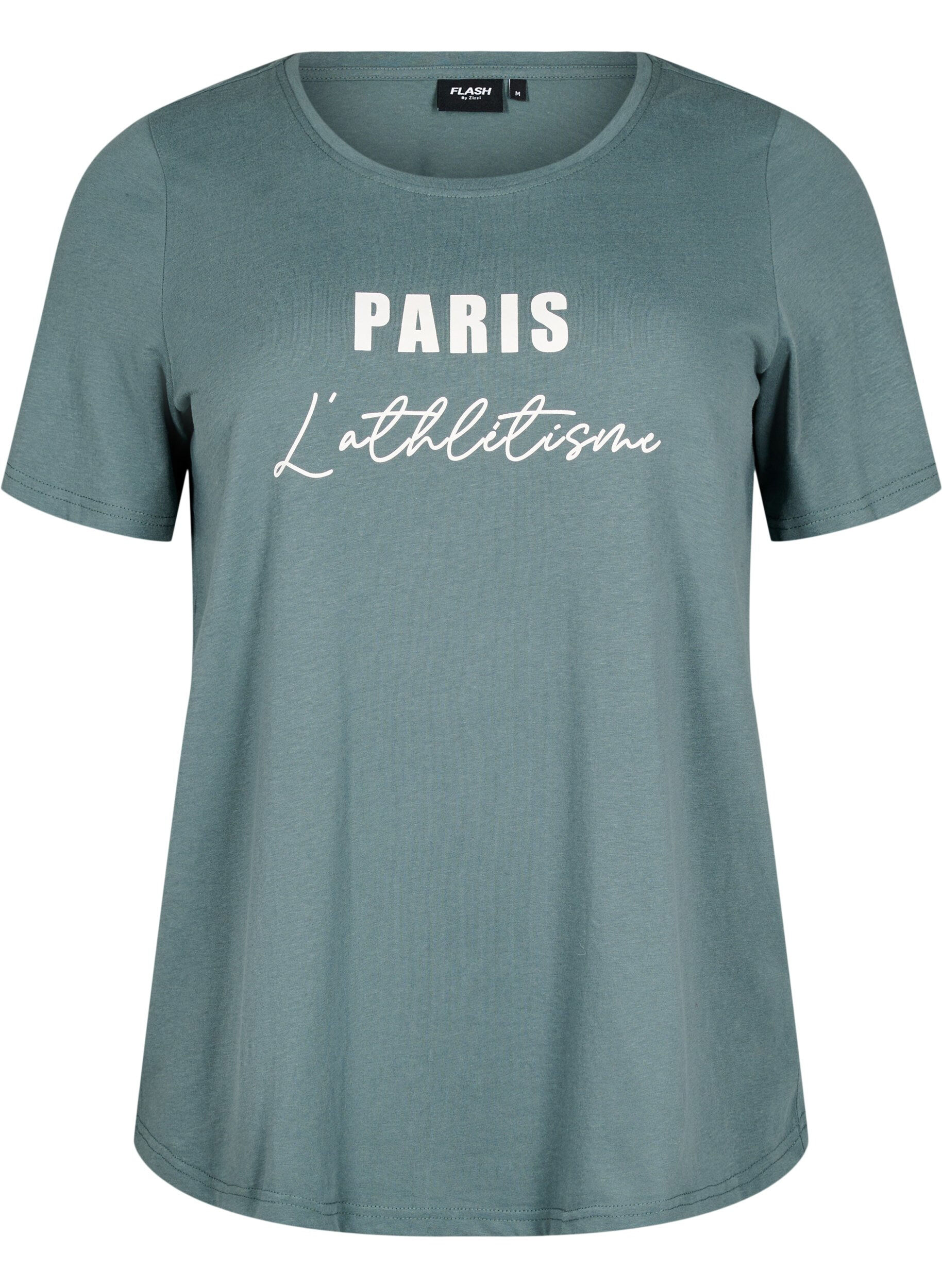 Zizzi FLASH - T-shirt med motiv, Gr&oslash;n, Packshot image number 0