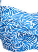 Bikini overdel med vattering og print, Bl&aring;, Packshot image number 2