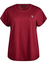 Ensfarvet tr&aelig;nings t-shirt, R&oslash;d